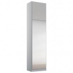 Vysoká úzká skříň se zrcadlovými dveřmi do ložnice / šatny / pokoje 54x47x229 cm