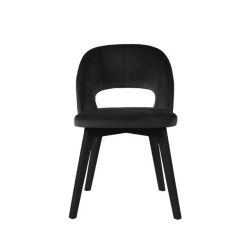 Pevná česká černá jídelní židle pro domácnosti / hotely / restaurace, měkké čalounění