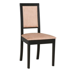 Jídelní židle do restaurace černá + béžová, rám a nohy masivní bukové dřevo