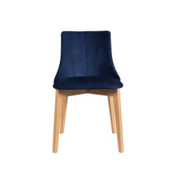 Pohodlná čalouněná židle s dřevěnou podnoží buk, kvalitní pevný rám pro restaurace / čekárny / domácnosti