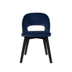 Pevná židle ke stolu do restaurací / kaváren / hotelů / domácností, černá + tmavě modrá