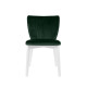 Jídelní židle tmavě zelená + bílé nohy do kuchyně, jídelny, restaurace, kavárny