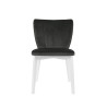 Pevná buková židle s čalouněním bílá / černá do domácnosti, restaurace, hotelu