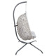 Ratanové závěsné houpací křeslo vajíčko se stojanem Strakoš ČR venkovní + vnitřní, šedé