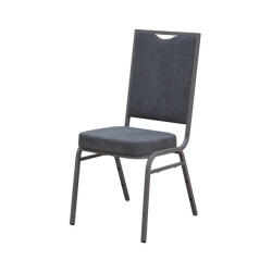 Pevná čalouněná konferenční židle nosnost 200 kg kov + textilie, šedá