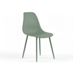 Plastová jídelní židle venkovní + vnitřní šalvějově zelená, odnímatelné nohy