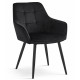 Pohodlné čalouněné jídelní křeslo černé s prošíváním