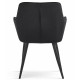Pohodlné čalouněné jídelní křeslo černé s prošíváním