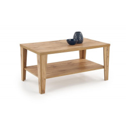 Vyšší konferenční stolek dub wotan obdélníkový s poličkou 110x65x54 cm