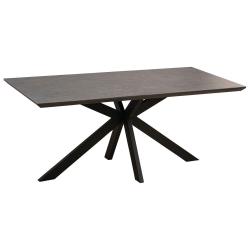 Velký obdélníkový moderní jídelní stůl rodinný 180x90 cm černý