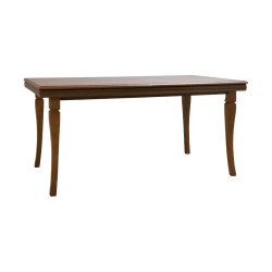 Jídelní stůl obdélníkový dřevěný retro ve vyřezávaném vzhledu rozkládací 160-203 cm