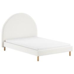 Dětská / studentská stylová postel s vysokým oblým čelem 140x200 cm, bílá