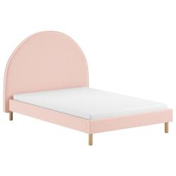 Dětská / studentská stylová postel s vysokým oblým čelem 140x200 cm, růžová