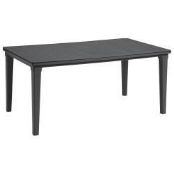 Velký plastový jídelní stůl venkovní tmavě šedý (grafitový) 165x95 cm