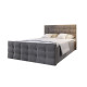 Moderní kvalitní manželská amarická postel 180x200 rošt + matrace + topper, šedá