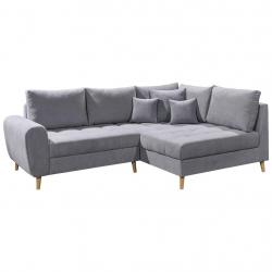 Kvalitní pohodlný rohový gauč šedý, vč. zádových a dekoračních polštářů